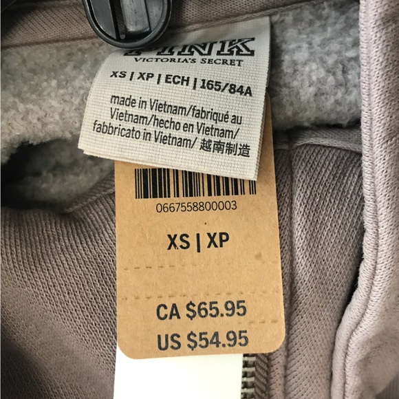 Victoria’s Secret PINK Premium Fleece Half Zip Sweatshirt - Picture 3 of 4